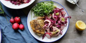 keto chicken with crunchy slaw for a perfect low carb dinner