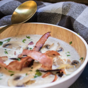 keto mushroom soup with bacon